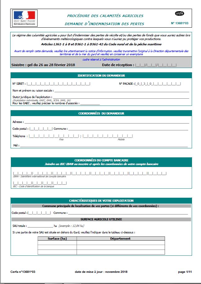 Capture procedures indemnisation