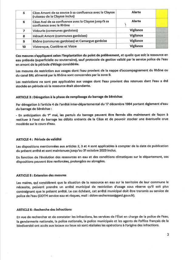 Arrt restriction temporraire usage de leau Gard Publi 07042023 p3 Copie