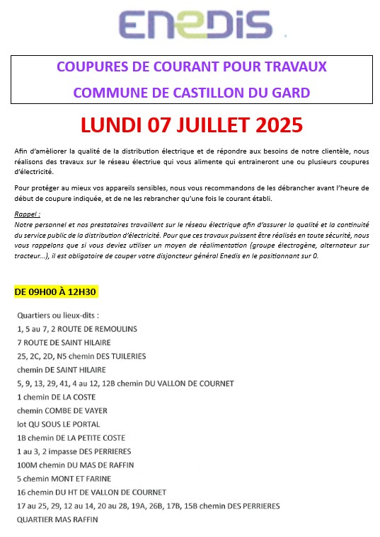 ENEDIS 07 JUILLET