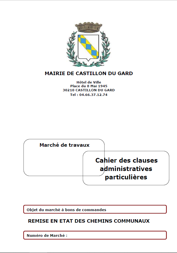 march de travaux cahier des clauses