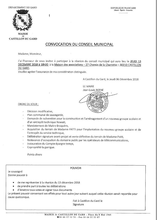 Capture convocation conseil municipal 13 12