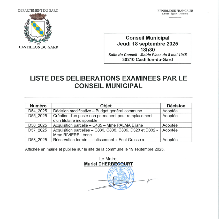 Liste dlibs conseil municipal du 18092025